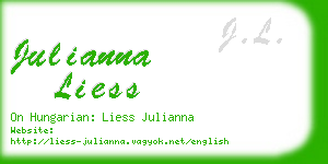 julianna liess business card